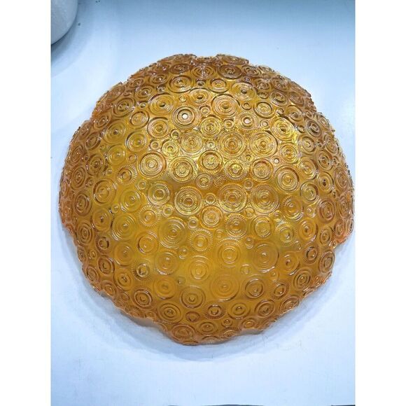 Amber Iridescent Decorative Bowl AKCAM Turkey 13 X 13 Rare - Picture 6 of 8